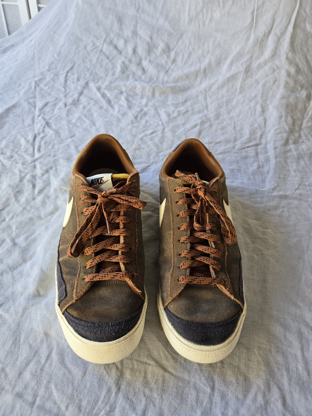 Nike Men's Brown Suede Low-Top Sneakers
